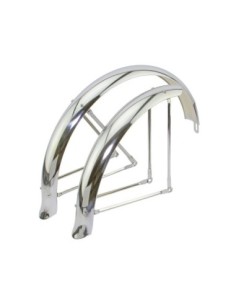 24 Flared Adjustable Balloon Fender Set Chrome.